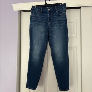 American Eagle Outfitters - Curvy Jegging - 10 Short - Dark Blue Jeans